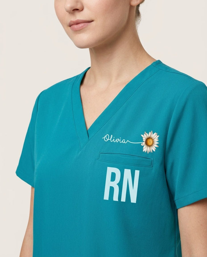 Personalized Name, Specialty And Birth Month Flower Top