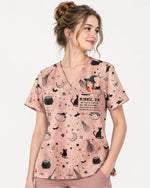 Personalized Name, Specialty And Character The Soul Of A Witch Halloween Gift For Nurse Top - Scrubloop