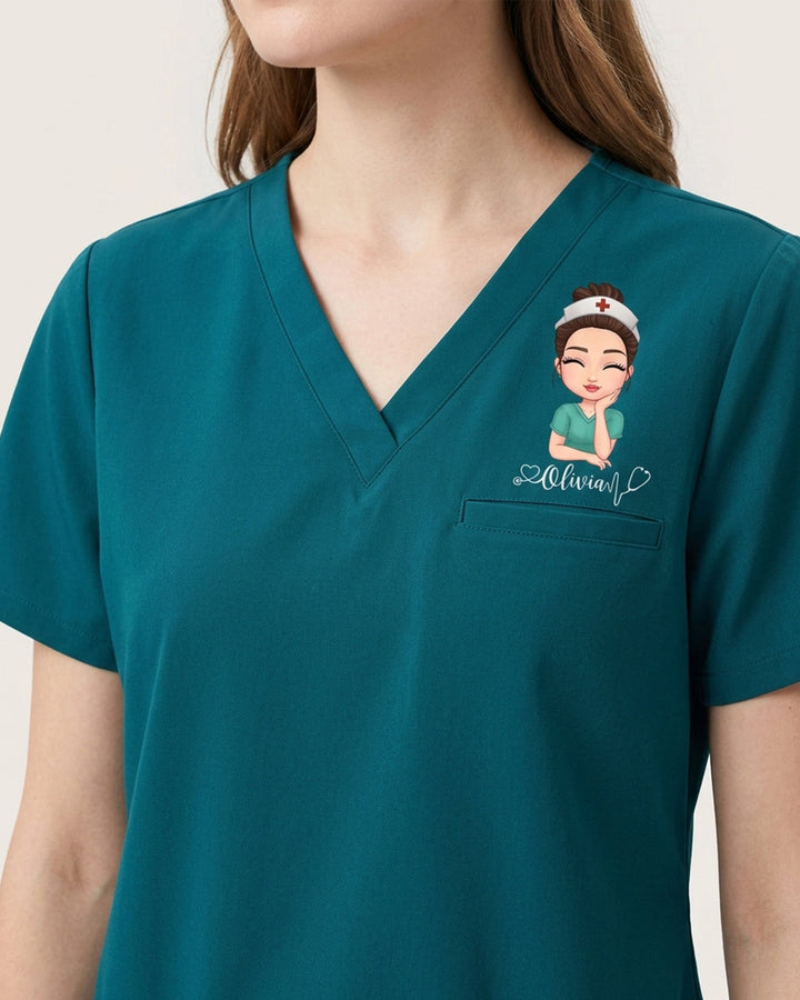 Personalized Name, Specialty And Nurse Never Forget The Difference You Make Heartbeat Stethoscope Gift For Colleague Top