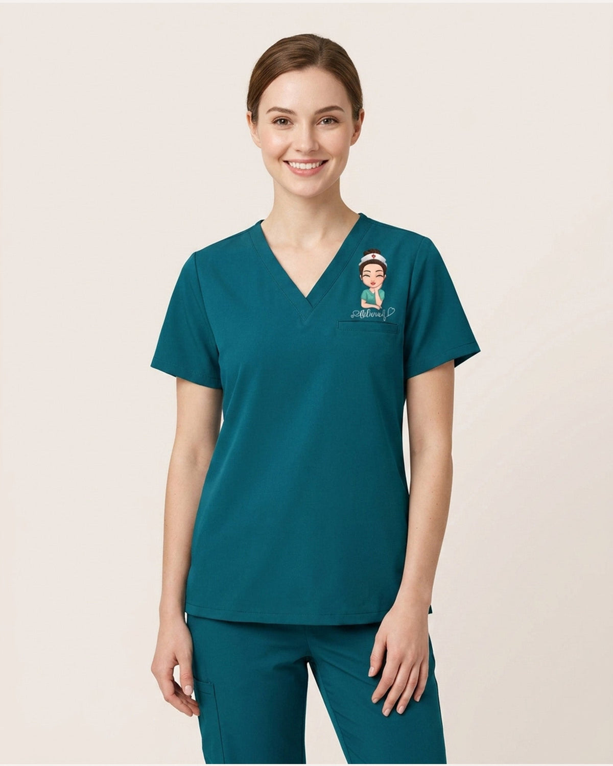 Personalized Name, Specialty And Nurse Never Forget The Difference You Make Heartbeat Stethoscope Gift For Colleague Top - Scrubloop