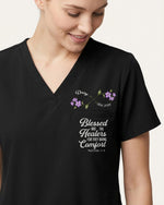 Personalized Name, Specialty And Year Nurse Blessed Are The Healers Top - Scrubloop