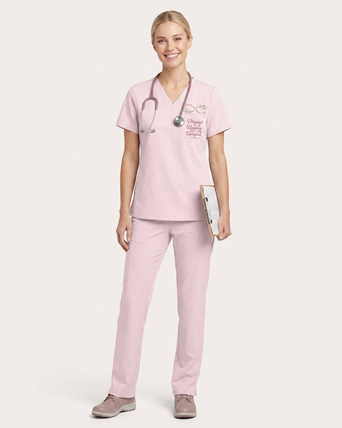 Personalized Name, Specialty And Year Nurse Blessed Are The Healers Top - Scrubloop