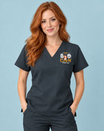 Personalized Name, Speciaty And Character The Boo Crew Funny Halloween Gift For Nurse Coworker Top - Scrubloop