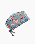 Personalized Name Tis The Season Reindeer Pattern Christmas Gift For Nurse Cap - Scrubloop