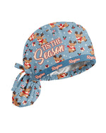 Personalized Name Tis The Season Reindeer Pattern Christmas Gift For Nurse Cap - Scrubloop