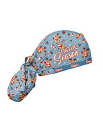 Personalized Name Tis The Season Reindeer Pattern Christmas Gift For Nurse Cap - Scrubloop