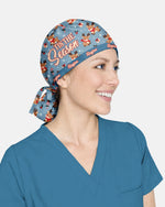 Personalized Name Tis The Season Reindeer Pattern Christmas Gift For Nurse Cap - Scrubloop