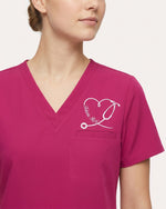 Personalized Name You Are Doing Amazing Sweetie Stethoscope Heart Gift For Nurse Nursing Student Top - Scrubloop