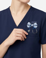 Personalized Name You Are Enough Stethoscope Bow Inspirational Affirmation Hidden Message Gift For Nurse Top - Scrubloop