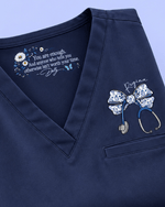 Personalized Name You Are Enough Stethoscope Bow Inspirational Affirmation Hidden Message Gift For Nurse Top - Scrubloop