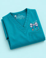 Personalized Name You Are Enough Stethoscope Bow Inspirational Affirmation Hidden Message Gift For Nurse Top - Scrubloop