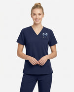Personalized Name You Are Enough Stethoscope Bow Inspirational Affirmation Hidden Message Gift For Nurse Top - Scrubloop