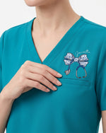 Personalized Name You Are Enough Stethoscope Bow Inspirational Affirmation Hidden Message Gift For Nurse Top - Scrubloop