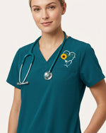 Personalized Name You Are Sunshine In Human Form Sunflower Gift For Nurse Colleague Top - Scrubloop
