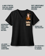 Personalized Name You Can't Scare Me I'm A Nurse Funny Halloween Gift For Nurse Top - Scrubloop