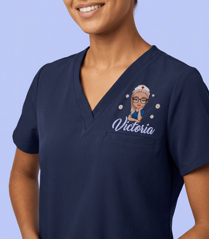 Personalized Nurse Daisy Flower Top