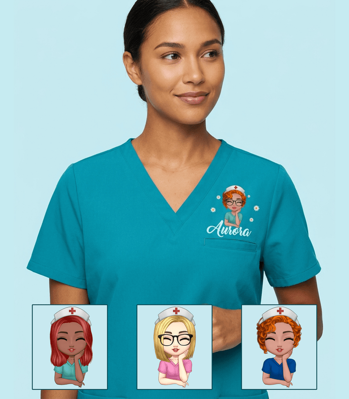Personalized Nurse Daisy Flower Top