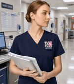 Personalized Nurse Job Title Since Year Women's One-Pocket V-neck Scrub Top - Scrubloop