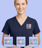Personalized Nurse Job Title Since Year Women's One-Pocket V-neck Scrub Top - Scrubloop