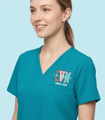 Personalized Nurse Job Title Since Year Women's One-Pocket V-neck Scrub Top - Scrubloop