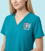 Personalized Nurse Job Title Since Year Women's One-Pocket V-neck Scrub Top - Scrubloop