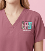 Personalized Nurse Job Title Since Year Women's One-Pocket V-neck Scrub Top - Scrubloop