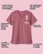 Personalized Nurse Livin' The Scrub Life Women's One-Pocket V-neck Scrub Top - Scrubloop