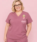 Personalized Nurse Livin' The Scrub Life Women's One-Pocket V-neck Scrub Top - Scrubloop