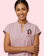 Personalized Nurse Specialty And Name Heartbeat Mandarin Top - Scrubloop