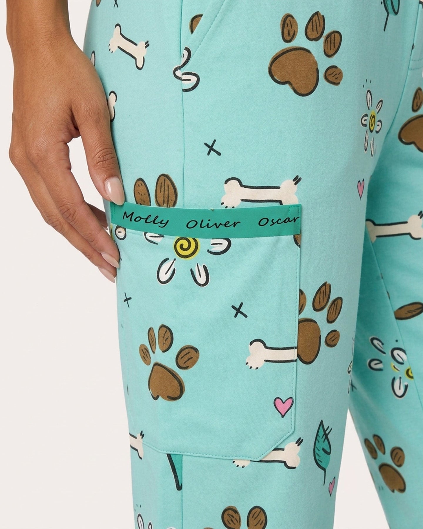 Personalized Pet Name Nurse Dog Mom Cat Mom Paw And Flower Pattern Jogger Pant - Scrubloop