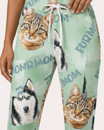 Personalized Pet Portrait And Text Nurse Dog Mom Cat Mom Women's One-Pocket V-neck Scrub Set - Scrubloop
