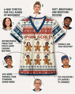 Personalized Photo Pain Scale Gingerbread Funny Christmas Gift For Nurse Coworker Top - Scrubloop