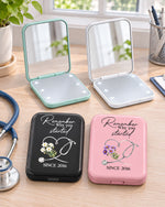 Personalized Text And Birth Month Flower Remember Why You Started Gift For Nurse LED Mirror - Scrubloop