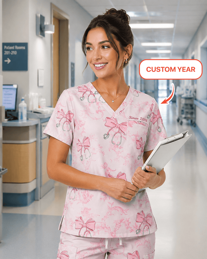 Personalized Year Nurse Stethoscope Bow Set