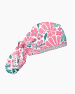 Personalized Year Nurse Vintage Flower Pattern Premium Satin-Lined Scrub Cap - Scrubloop
