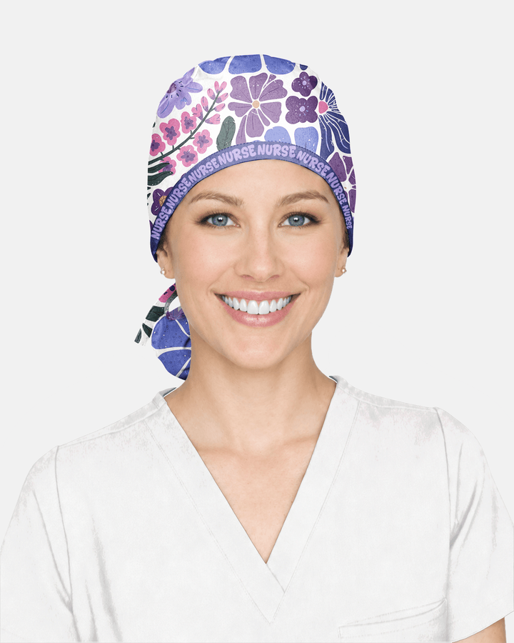 Personalized Year Nurse Vintage Flower Pattern Cap