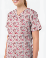 Pink Coquette Bow Nurse Life Scrub Top - Scrubloop