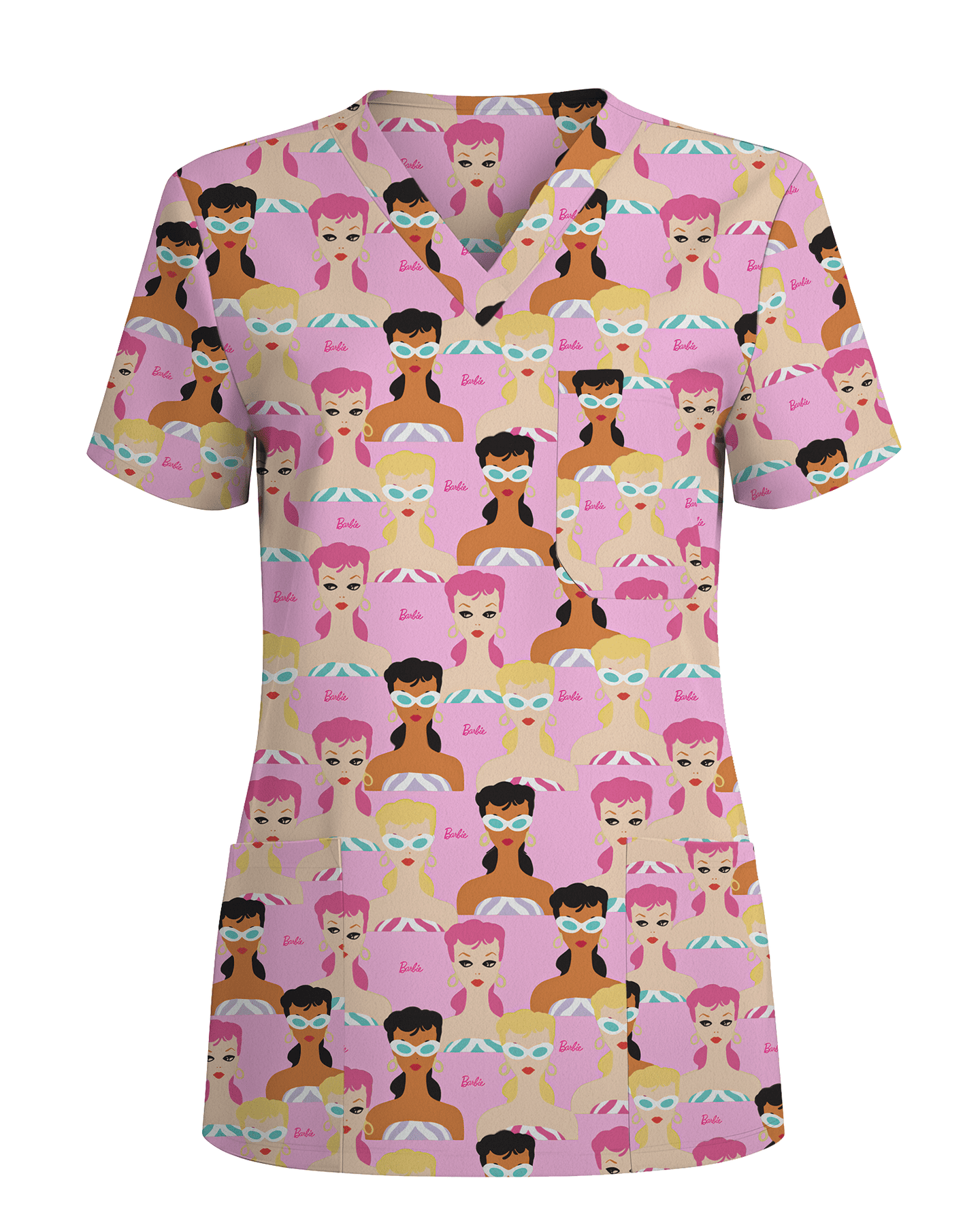 Pink Glam Fashion Medical scrub top - Scrubloop