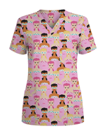 Pink Glam Fashion Medical scrub top - Scrubloop