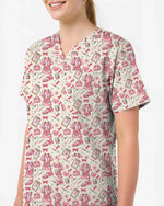 Pink Nurse Essentials Medical Scrub Top - Scrubloop
