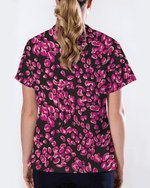 Pink Rose Petals All Over Scrub Top - Scrubloop