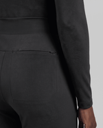 Pintuck High-Rise Straight-Leg Pant Black - Scrubloop