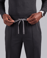 Pintuck High-Rise Straight-Leg Pant Black - Scrubloop
