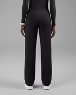 Pintuck High-Rise Straight-Leg Pant Black - Scrubloop