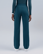 Pintuck High-Rise Straight-Leg Pant Caribbean Blue - Scrubloop