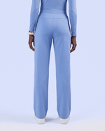 Pintuck High-Rise Straight-Leg Pant Ceil Blue - Scrubloop