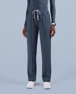 Pintuck High-Rise Straight-Leg Pant Dark Harbor - Scrubloop