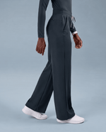 Pintuck High-Rise Straight-Leg Pant Dark Harbor - Scrubloop