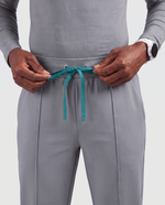 Pintuck High-Rise Straight-Leg Pant Heather Gray - Scrubloop