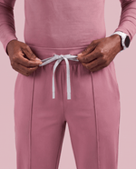 Pintuck High-Rise Straight-Leg Pant Mauve - Scrubloop